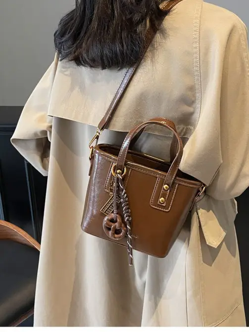 Black Crossbody Shoulder Bag Women 2024 Autumn - Image 6