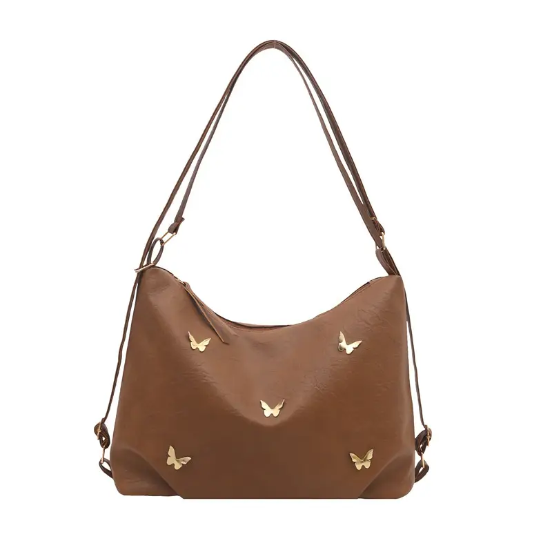 Black Butterfly Embroidered Tote Bag for Women - Image 9