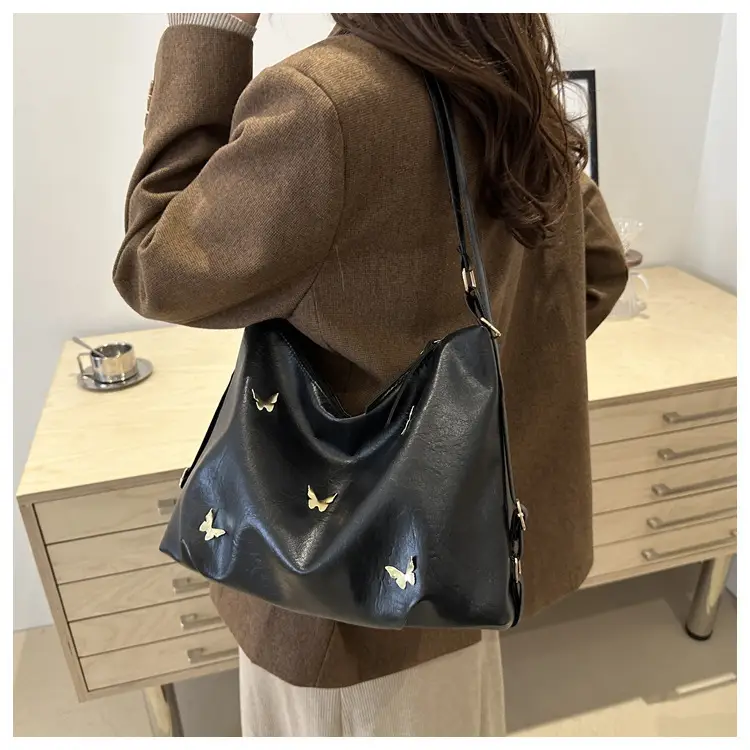 Black Butterfly Embroidered Tote Bag for Women — feature 18