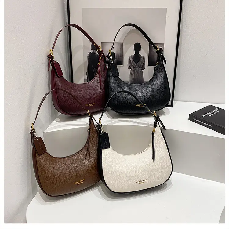 Women's Retro Textured Shoulder Bag Brown 2024 — feature 23