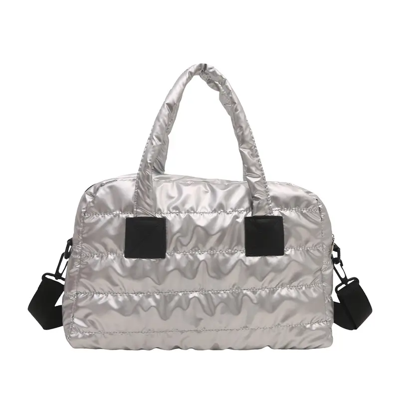 Silver Padded Women's Shoulder Bag 2024 Winter New Arrival - Image 9