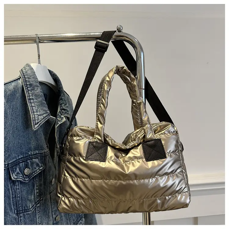 Silver Padded Women's Shoulder Bag 2024 Winter New Arrival — feature 20