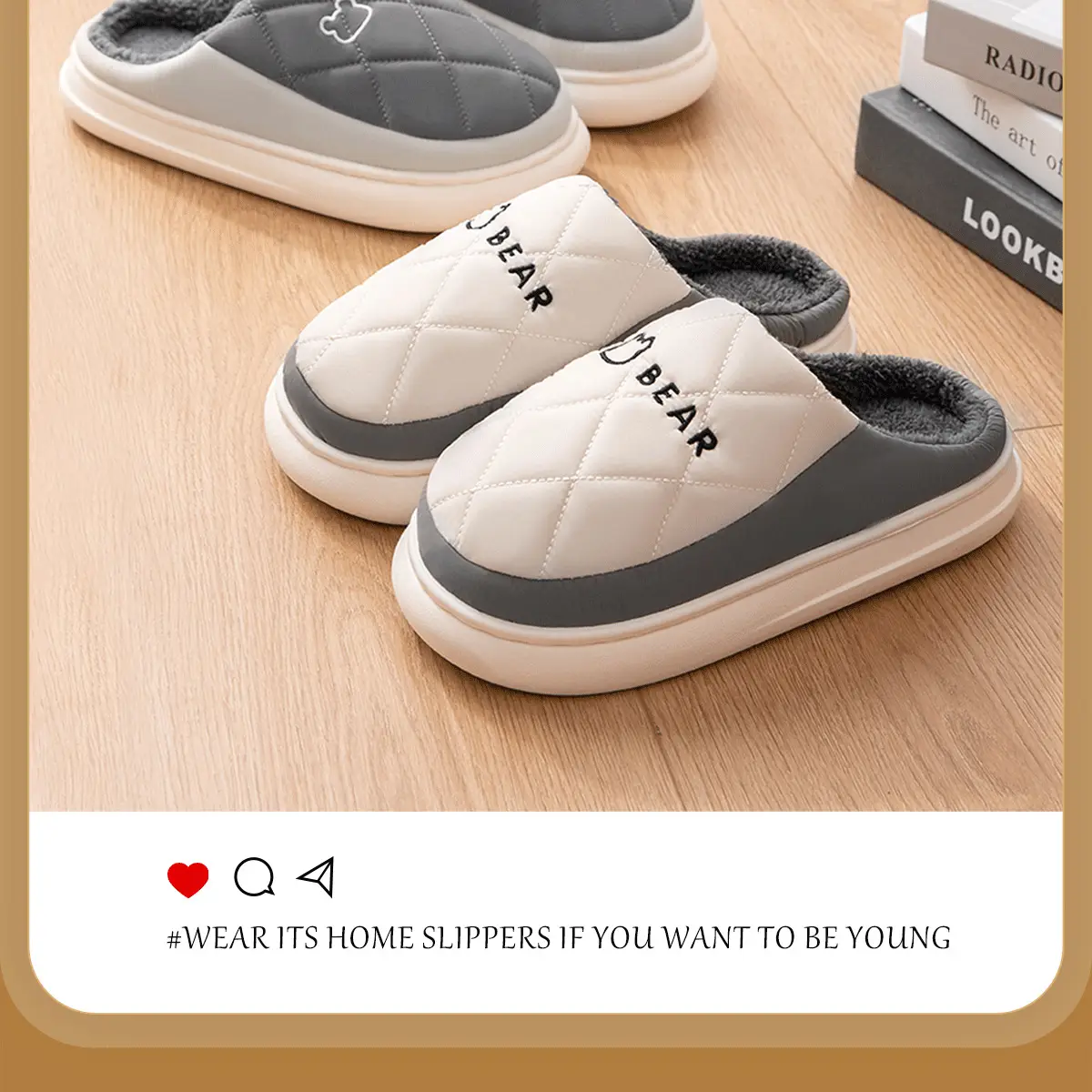 Women Winter Waterproof Cotton Slippers Grey — feature 14