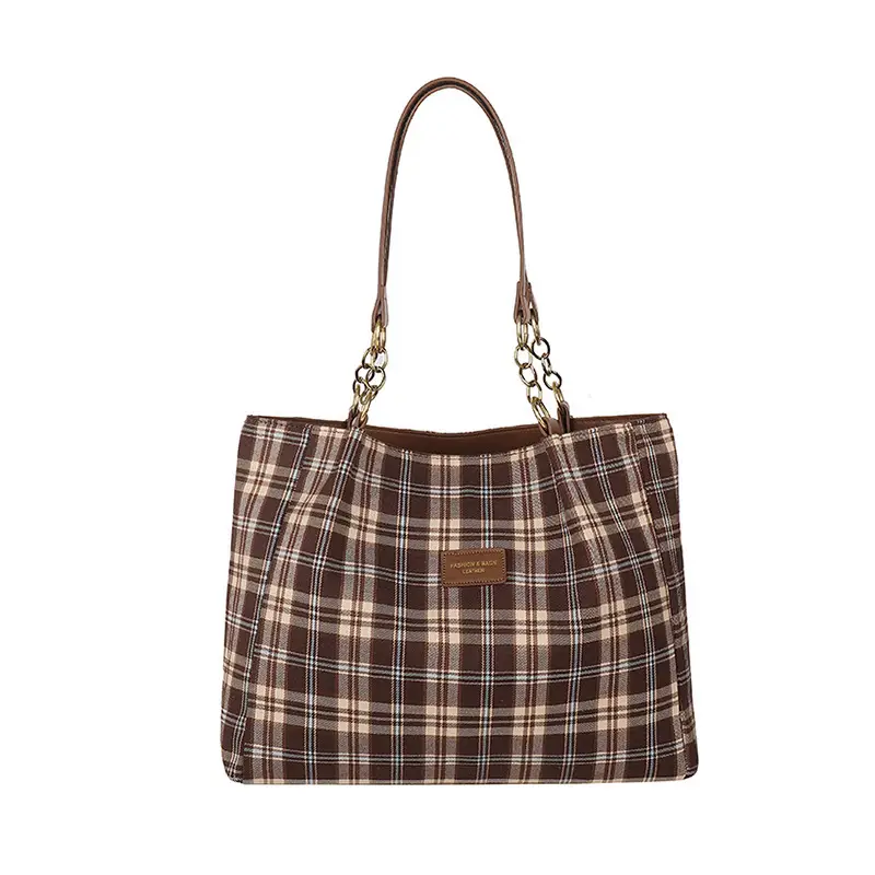 Leopard Print Women's Tote Bag Brown Leather Handle