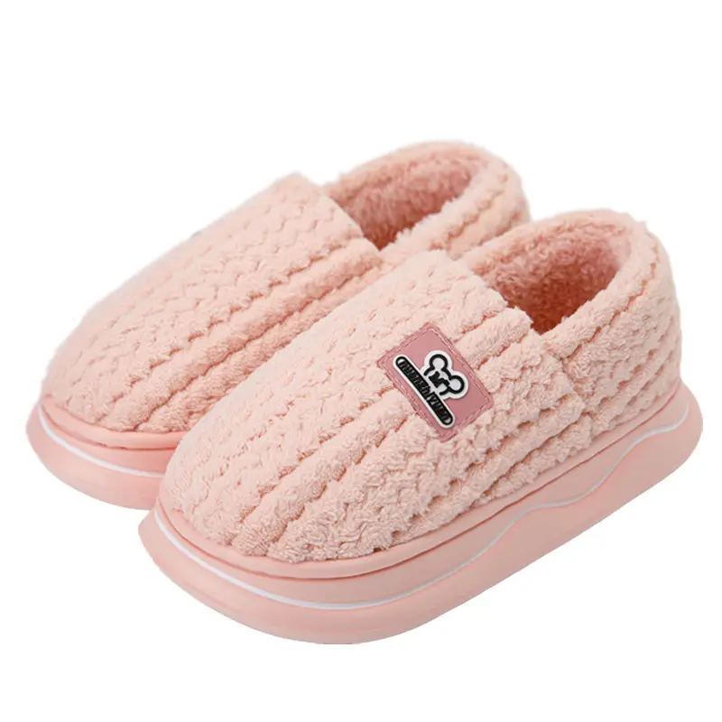 Nanbo Wan Baotou Cotton Slippers Men's Autumn and Winter Indoor Warm Thick Bottom Couple's Household Wool Plush Cotton Shoes Women's Wholesale