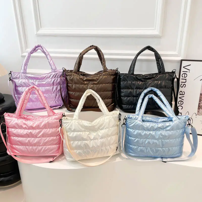 Women's Embroidered Cotton Padded Shoulder Bag 2024 - Image 7