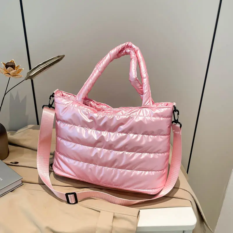Women's Embroidered Cotton Padded Shoulder Bag 2024 - Image 8