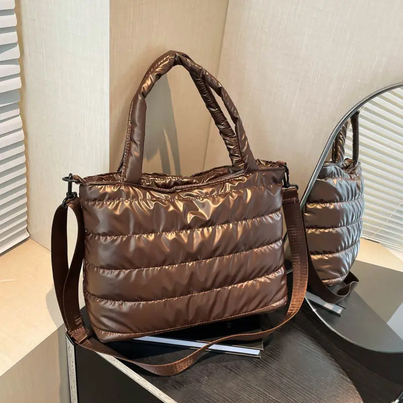 Women's Embroidered Cotton Padded Shoulder Bag 2024 - Image 9