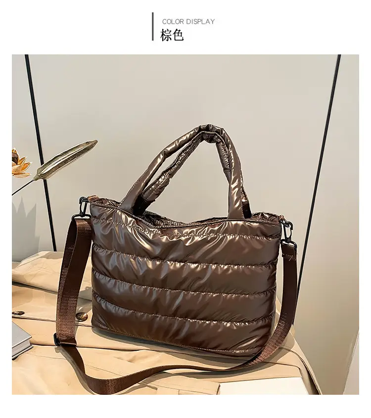 Women's Embroidered Cotton Padded Shoulder Bag 2024 — feature 13