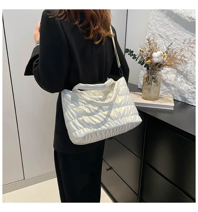 Women's Embroidered Cotton Padded Shoulder Bag 2024 — feature 17