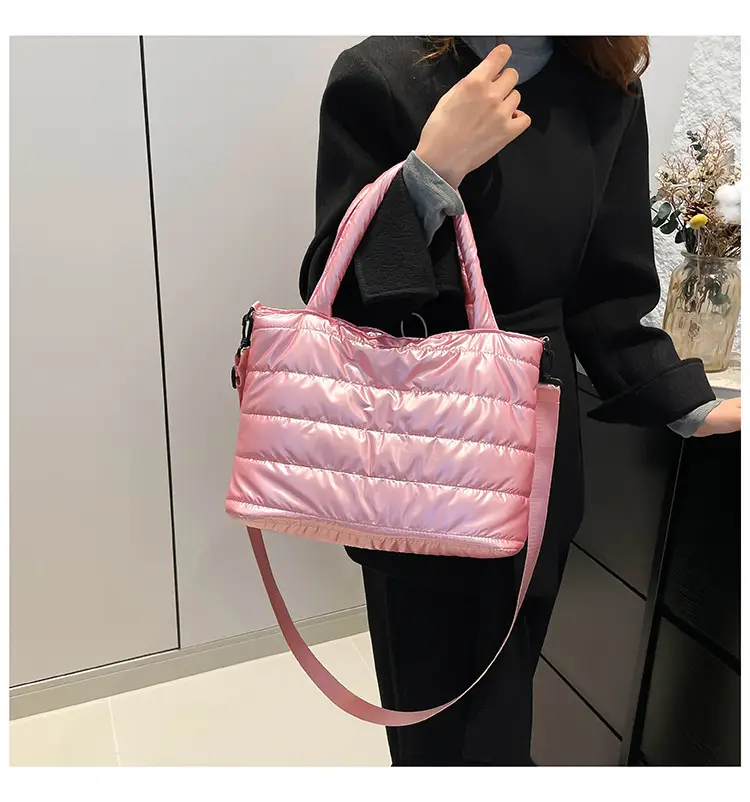 Women's Embroidered Cotton Padded Shoulder Bag 2024 — feature 19