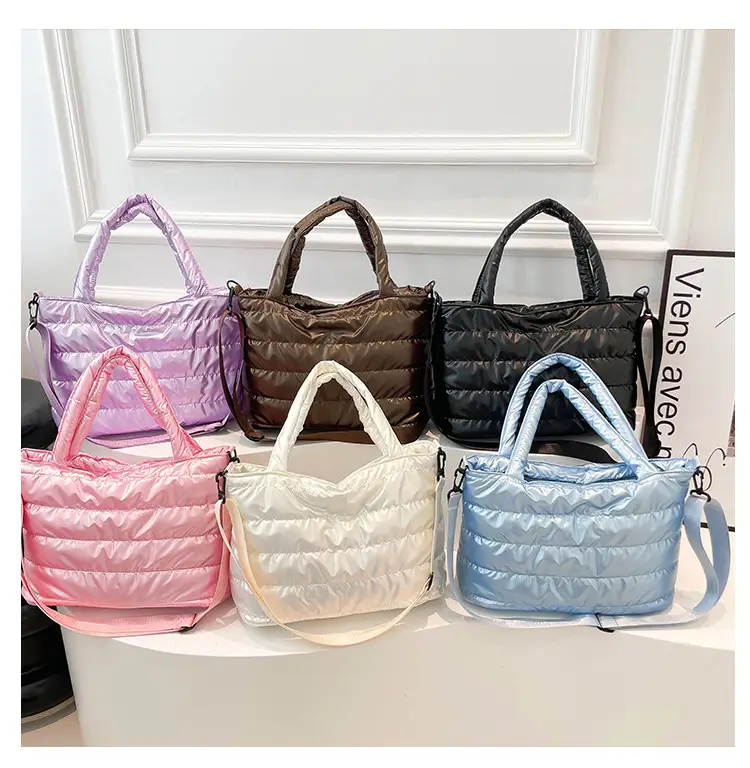 Women's Embroidered Cotton Padded Shoulder Bag 2024 — feature 8
