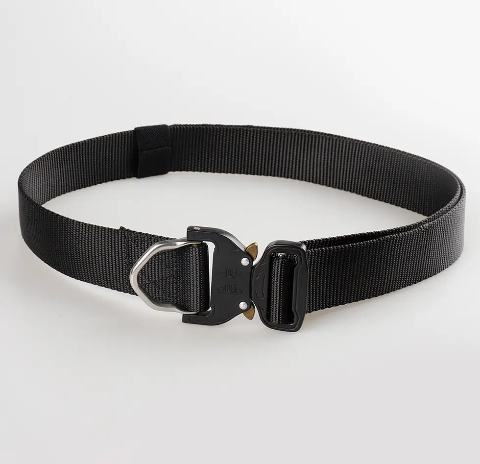 Cobra Tactical Belt Nylon Woven Black Gold Adjustable — feature 14