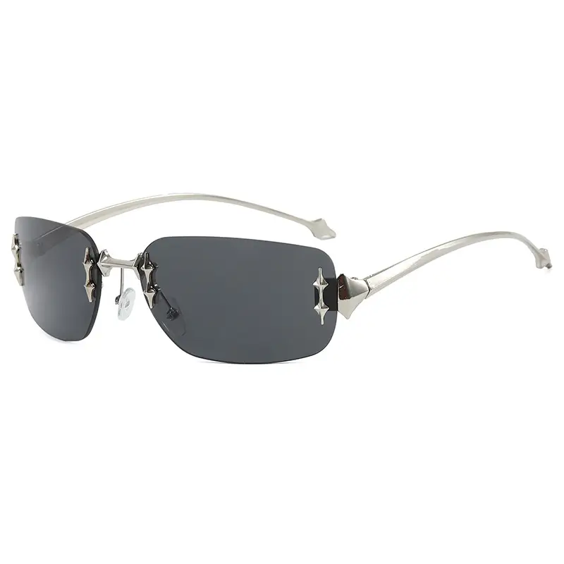 Kedun Rimless Square Sunglasses Star Design