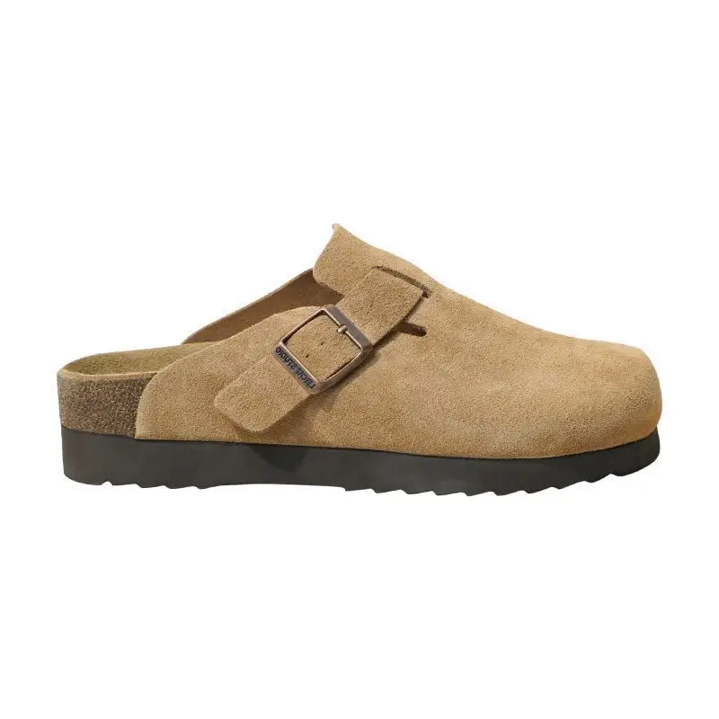 New Style Birkenstock-Style Women's Thick-Soled Retro Casual Non-Slip Closed-Toe Half-Slipper European and American Style Wear-Resistant Flat Shoes