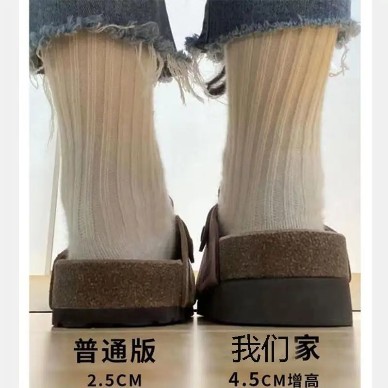 New Style Birkenstock-Style Women's Thick-Soled Retro Casual Non-Slip Closed-Toe Half-Slipper European and American Style Wear-Resistant Flat Shoes — feature 19