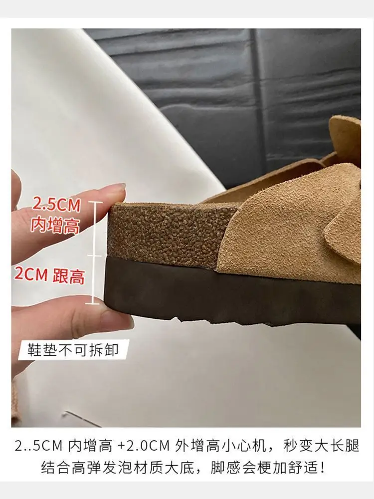 New Style Birkenstock-Style Women's Thick-Soled Retro Casual Non-Slip Closed-Toe Half-Slipper European and American Style Wear-Resistant Flat Shoes — feature 22