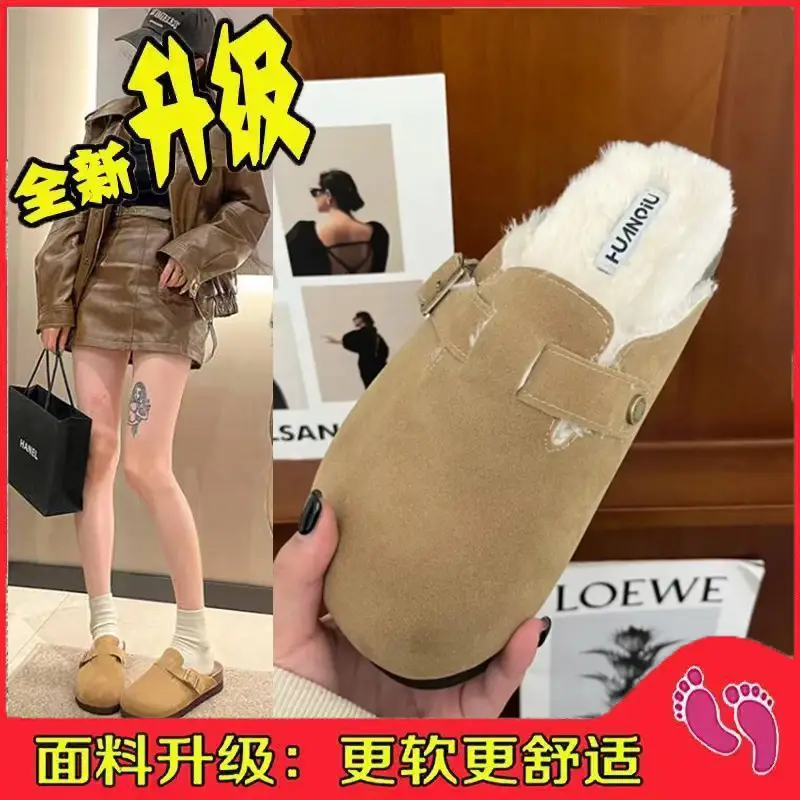 New Style Birkenstock-Style Women's Thick-Soled Retro Casual Non-Slip Closed-Toe Half-Slipper European and American Style Wear-Resistant Flat Shoes — feature 24