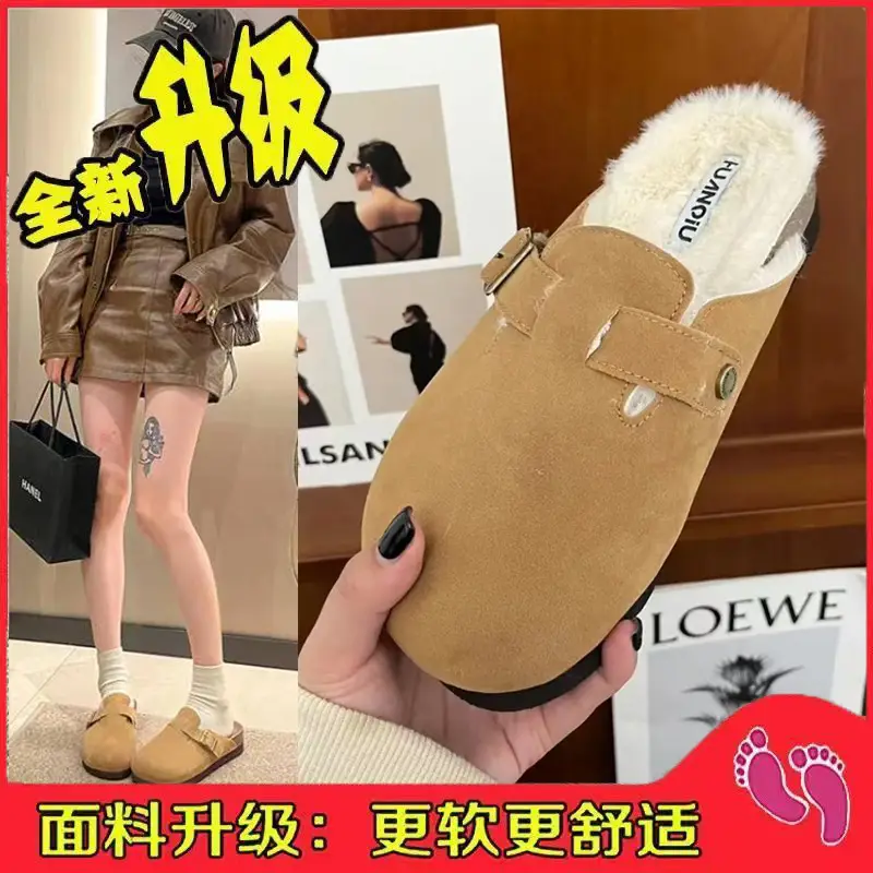 New Style Birkenstock-Style Women's Thick-Soled Retro Casual Non-Slip Closed-Toe Half-Slipper European and American Style Wear-Resistant Flat Shoes — feature 25