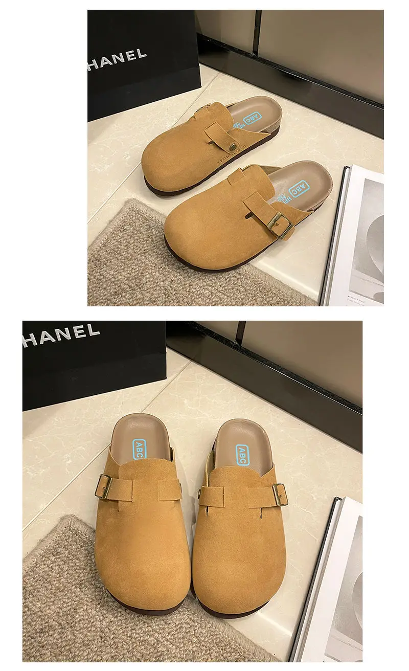 New Style Birkenstock-Style Women's Thick-Soled Retro Casual Non-Slip Closed-Toe Half-Slipper European and American Style Wear-Resistant Flat Shoes — feature 41