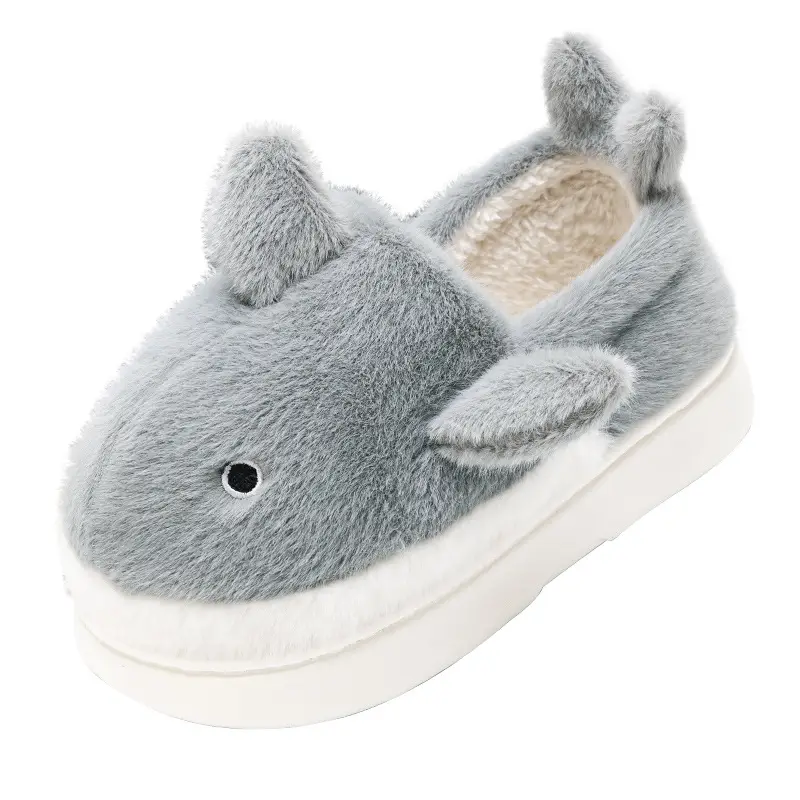 Whale cotton shoes children girls autumn and winter 2024 new indoor home warm cartoon Mao Mao slippers men - Image 6