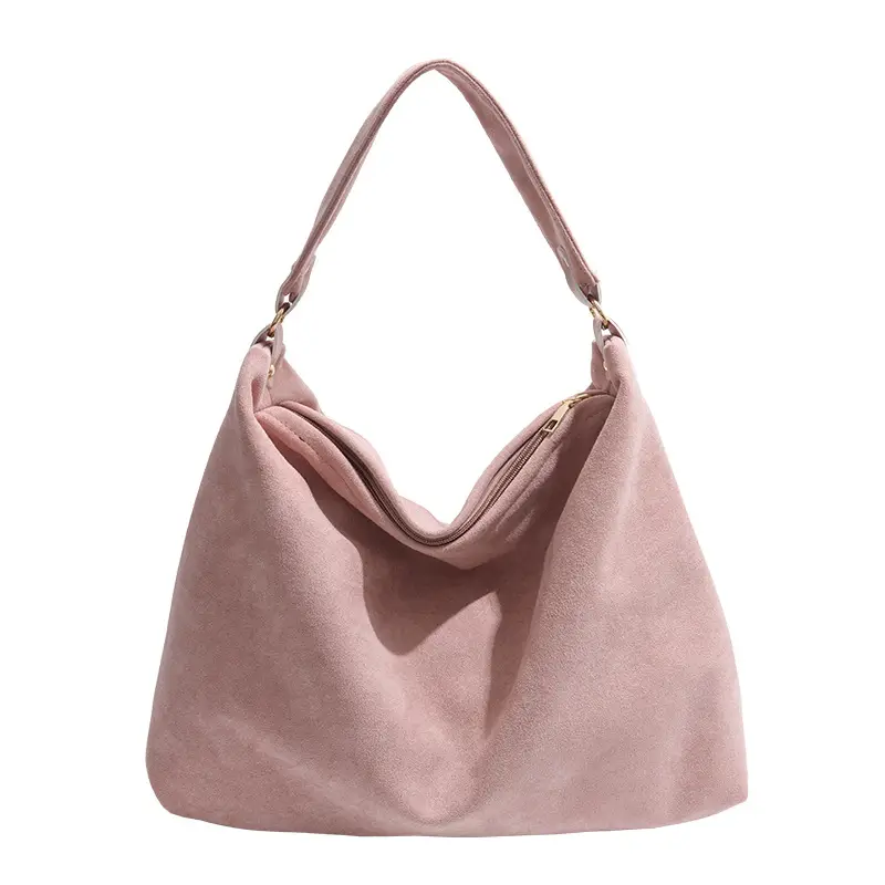 Relaxation Large Capacity Lazy Style Suede Shoulder Tote Bag - Image 3