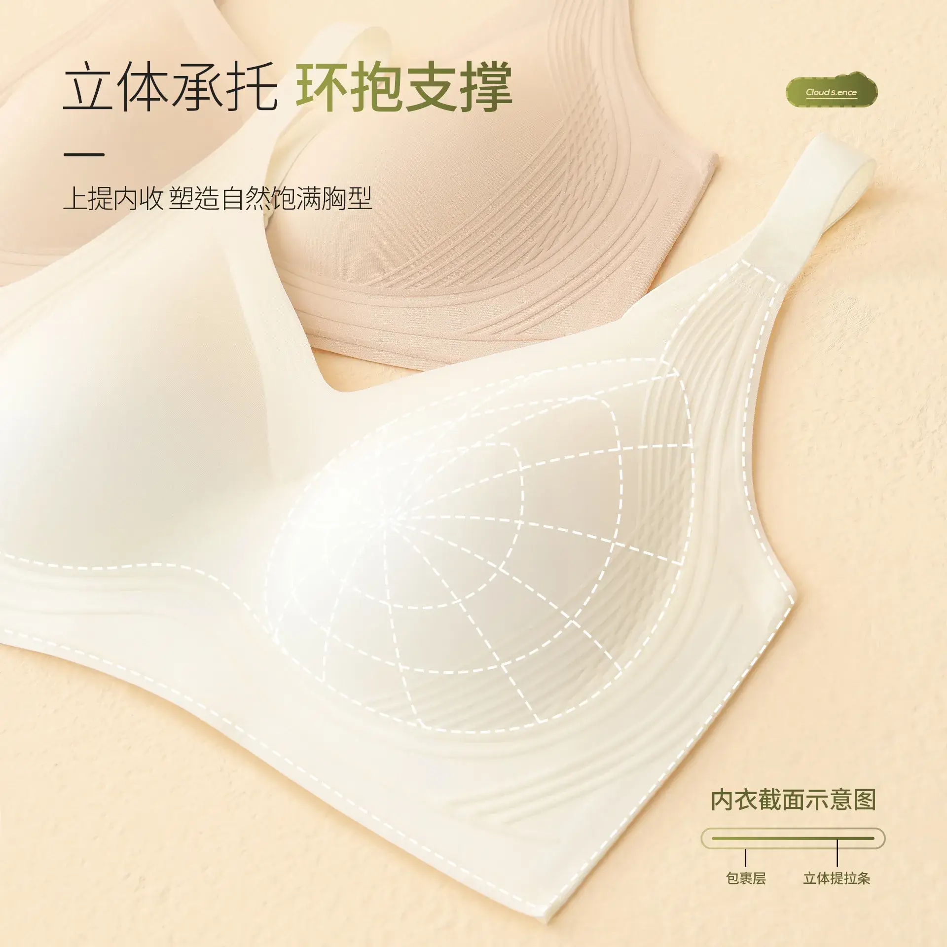 5D Litching Underwear Round Full Class 7A Antibacterial Soft Support Bra - Image 6
