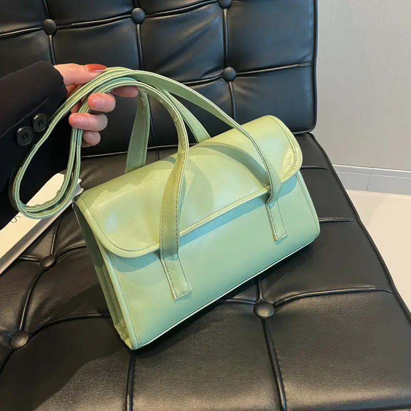 Women's Black Leather Shoulder Bag Large Capacity Winter 2024 - Image 8