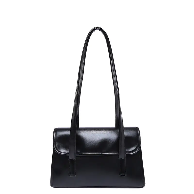 Women's Black Leather Shoulder Bag Large Capacity Winter 2024 - Image 9