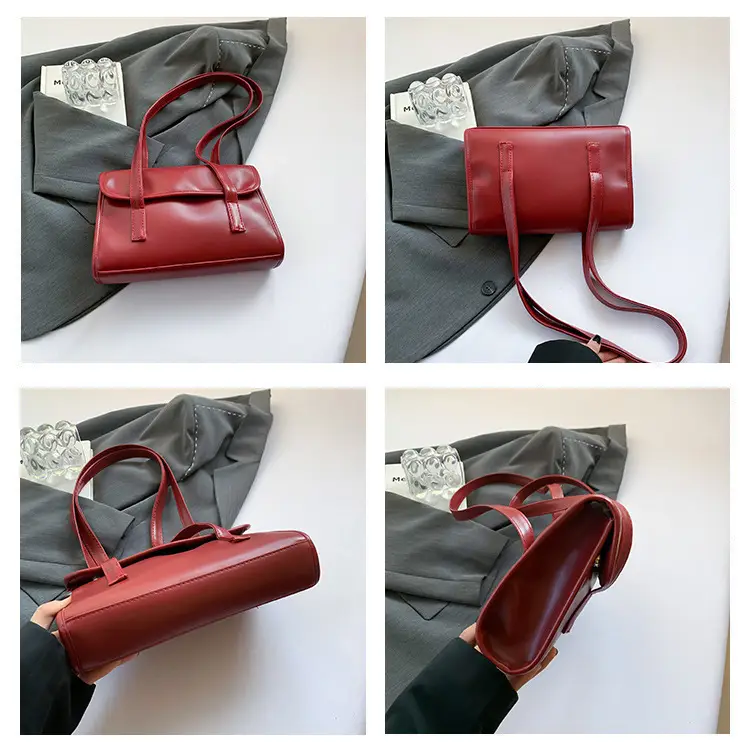 Women's Black Leather Shoulder Bag Large Capacity Winter 2024 — feature 8