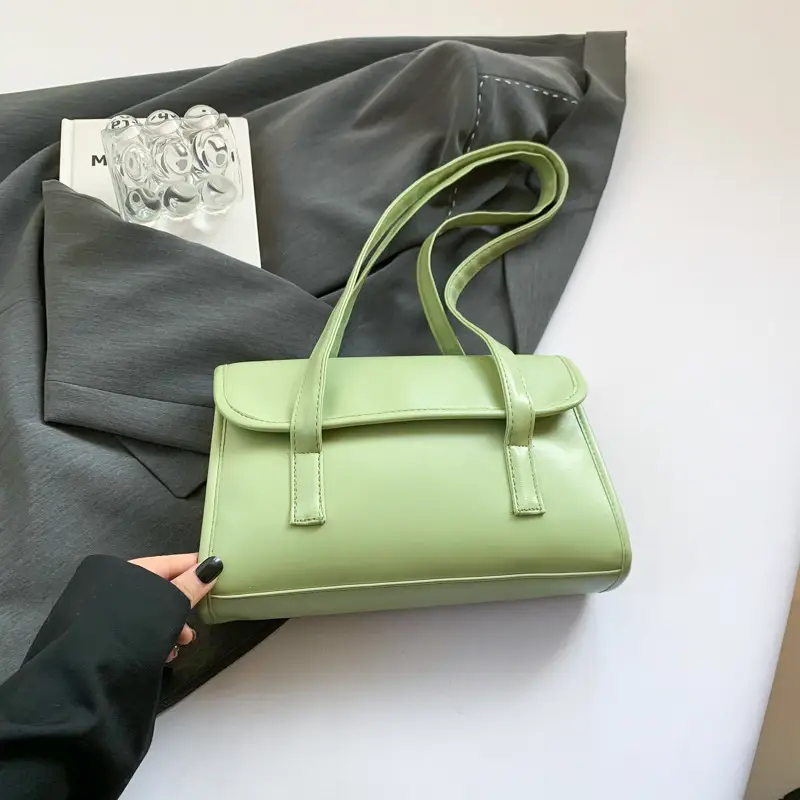 Women's Black Leather Shoulder Bag Large Capacity Winter 2024 - Image 3