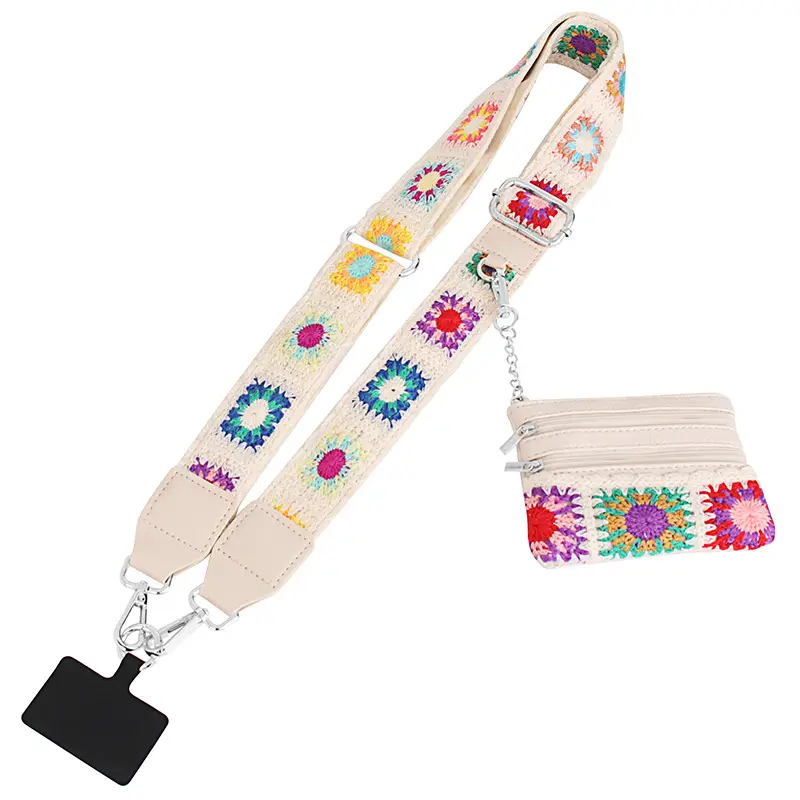 Bohemian Crossbody Phone Strap with Coin Purse - Image 4