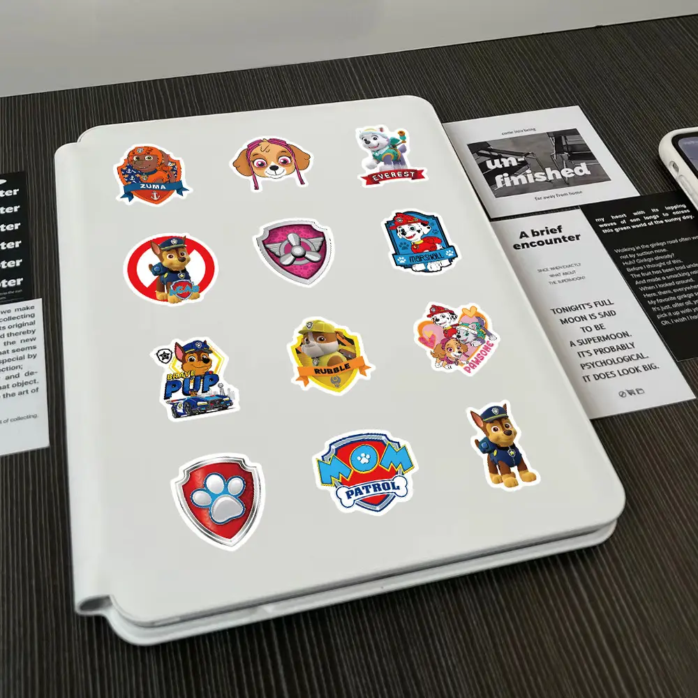 100 Cartoon Paw Patrol Doodle Stickers, Kidsren's Favorite Reward Notebook Stationery Box Stickers — feature 10