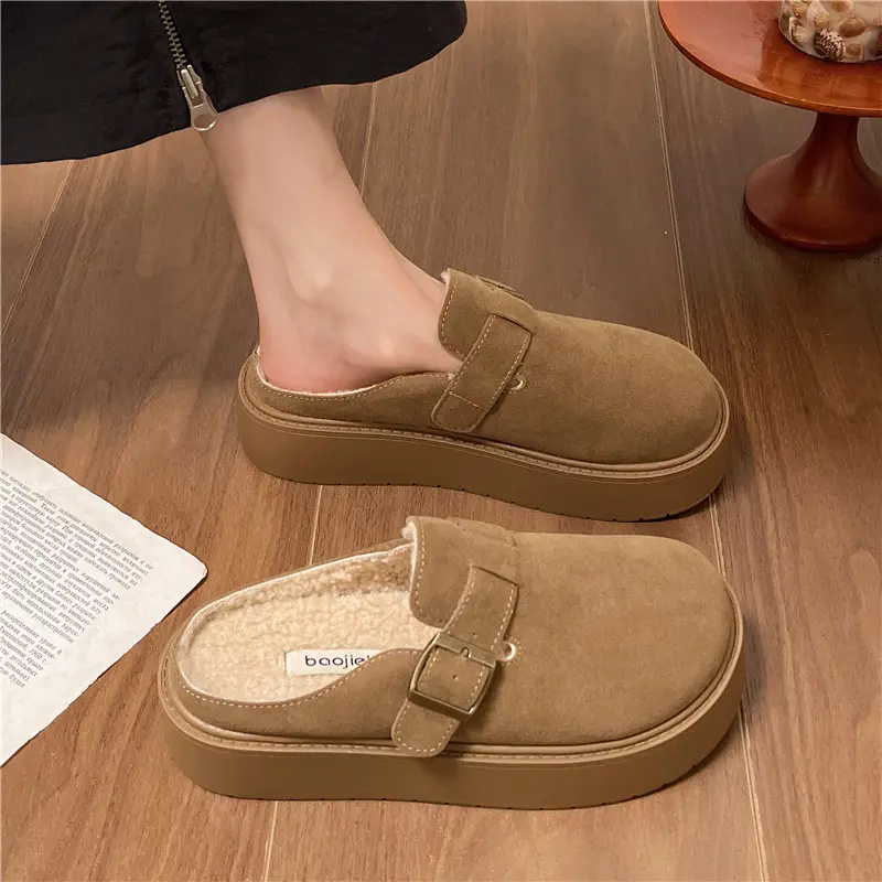 Women Furry Slippers Thick Sole Winter Autumn