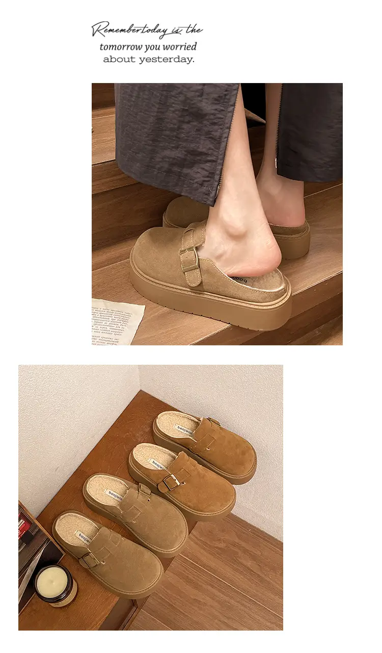 Women Furry Slippers Thick Sole Winter Autumn — feature 11