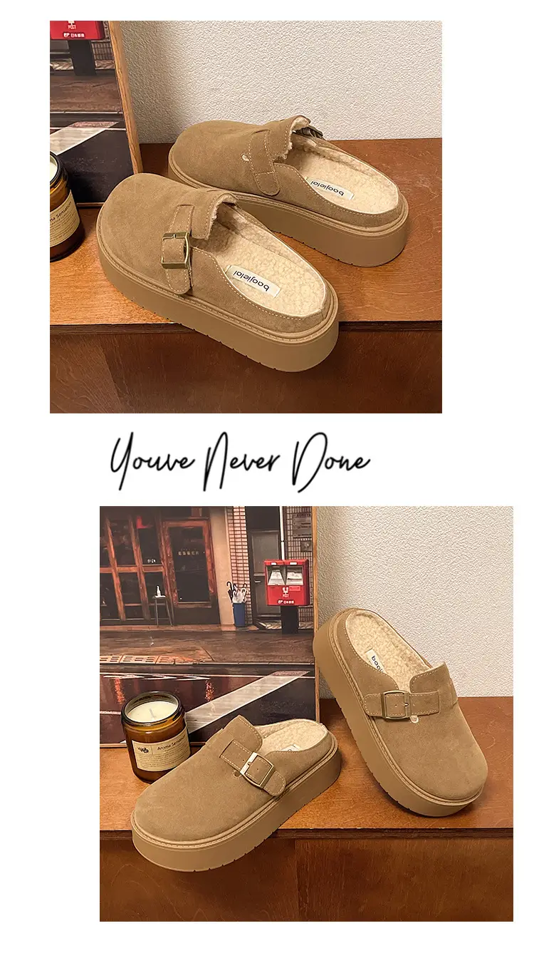 Women Furry Slippers Thick Sole Winter Autumn — feature 13