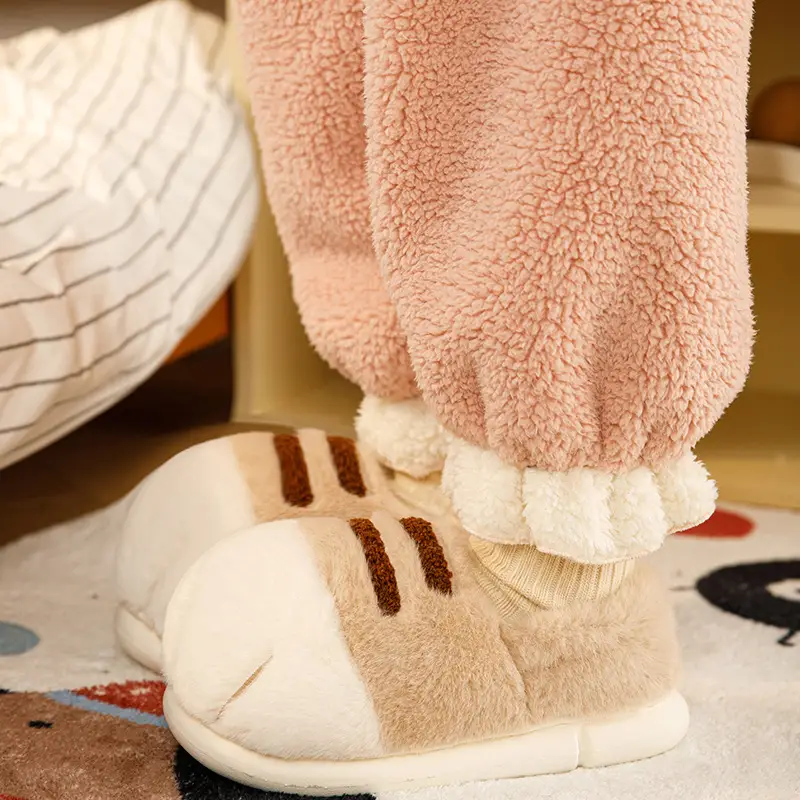 Qidan Shoe Factory Baotou Cotton Slippers Women's Winter Home Room Add Velvet Thickened Soft Bottom Warm Outer Wear Mao Mao Slippers - Image 17