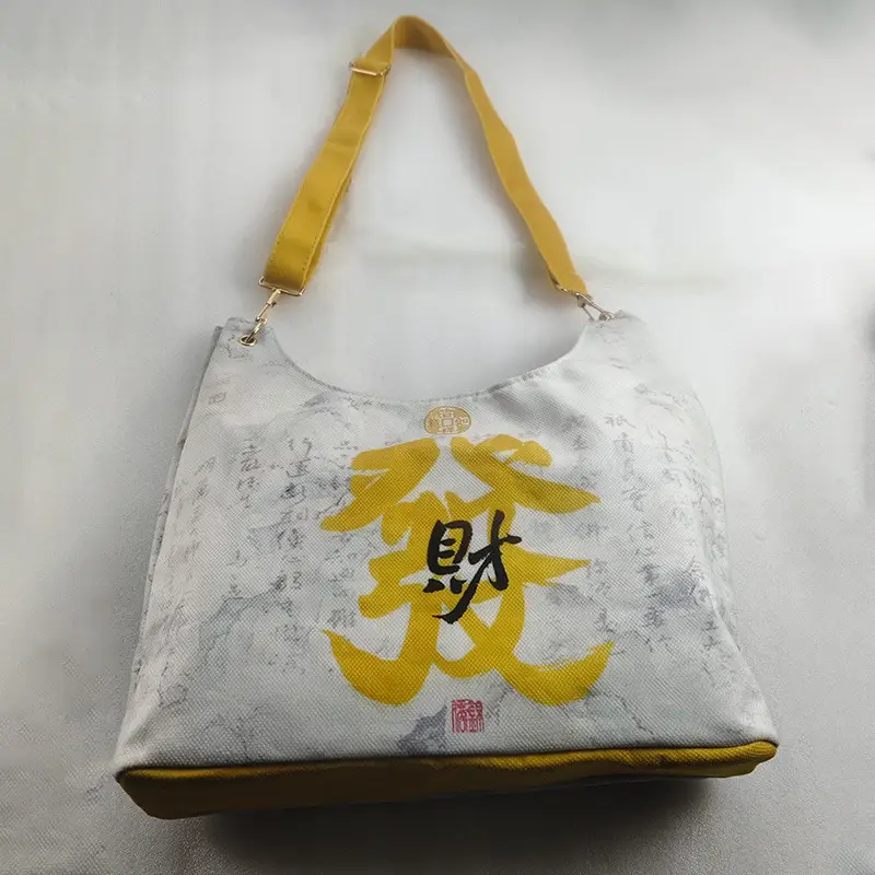 Women's Canvas Bucket Crossbody Bag for Wealth Attraction - Image 3