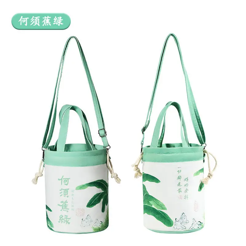 Women's Canvas Bucket Crossbody Bag for Wealth Attraction - Image 6