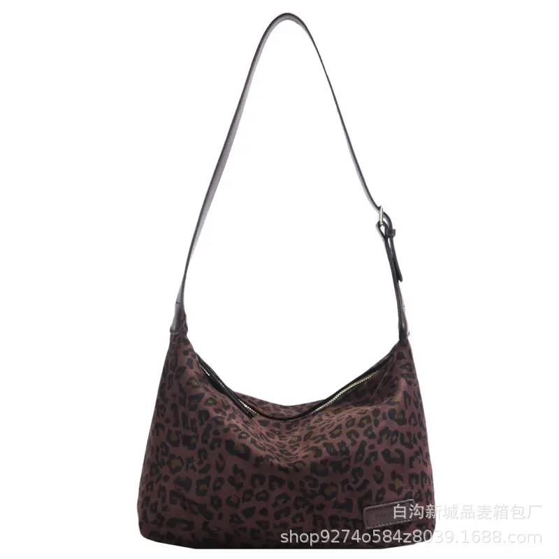 Vintage Leopard Print Crossbody Bag for Women