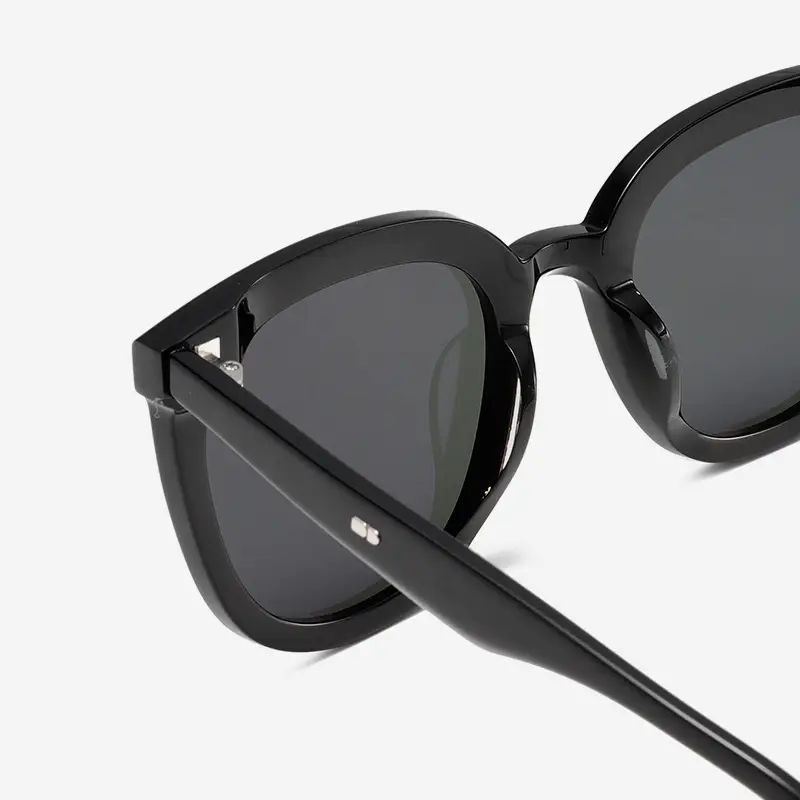 Men Women High Black Frame Sunglasses Black Gray - Image 5
