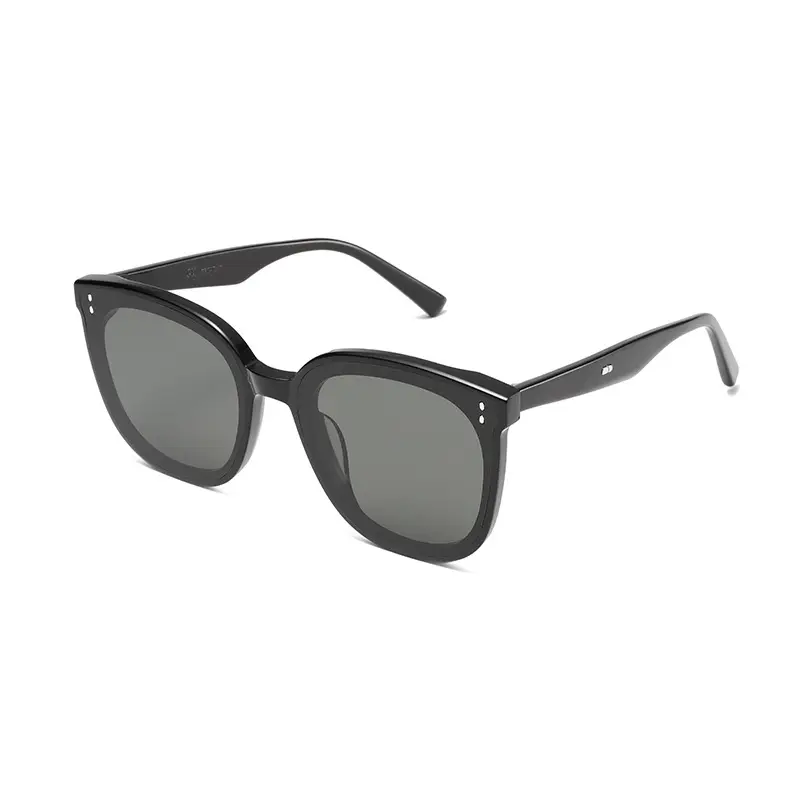 Men Women High Black Frame Sunglasses Black Gray - Image 7