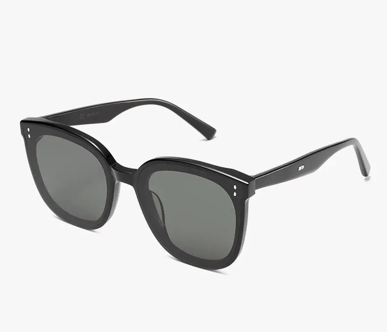 Men Women High Black Frame Sunglasses Black Gray — feature 5