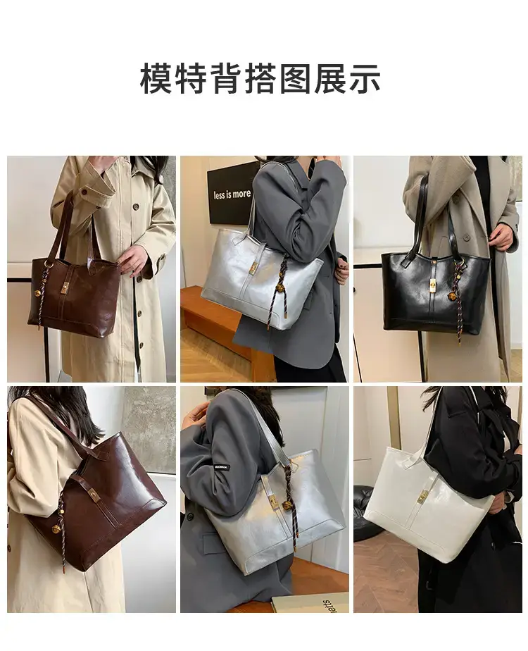 Black Vintage Tote Bag for Women 2024 — feature 7