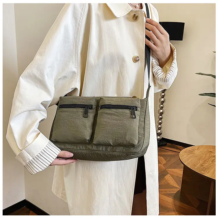 Black Japanese Student Crossbody Bag Women's Joker Style Retro Style Simple Lightweight Shoulder Casual Bag for Class Women — feature 16