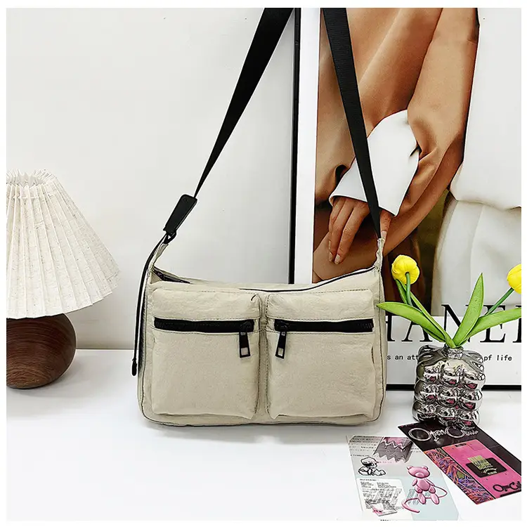 Black Japanese Student Crossbody Bag Women's Joker Style Retro Style Simple Lightweight Shoulder Casual Bag for Class Women — feature 68