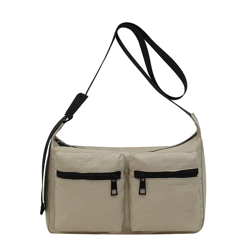 Black Japanese Student Crossbody Bag Women's Joker Style Retro Style Simple Lightweight Shoulder Casual Bag for Class Women