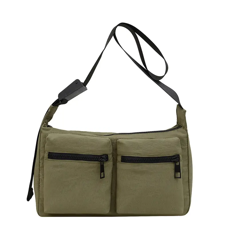 Black Japanese Student Crossbody Bag Women's Joker Style Retro Style Simple Lightweight Shoulder Casual Bag for Class Women