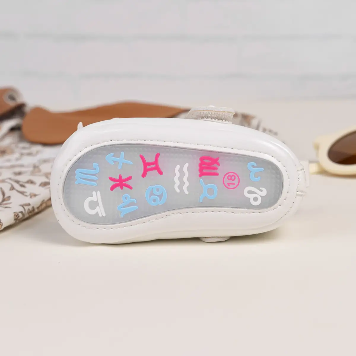 New Princess Bow Baby Shoes Tan Anti-Slip Rubber — feature 14