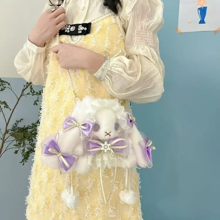 Princess Bunny Bag with Bow & Plush Ear - Image 9